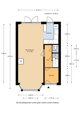 Floorplan - Hasebroekstraat 58, 3532 GM Utrecht